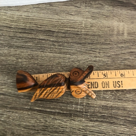 Hand Carved Folk Art Wooden Owl - Picture 8 of 10